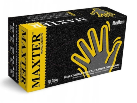 Rękawiczki nitrylowe MAXTER L (pud. 100szt.) Czarne